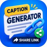 Caption generator share link